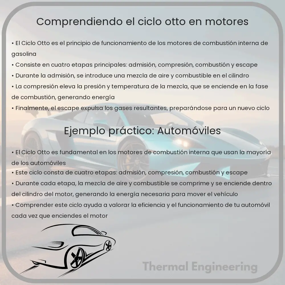 Comprendiendo el Ciclo Otto en Motores