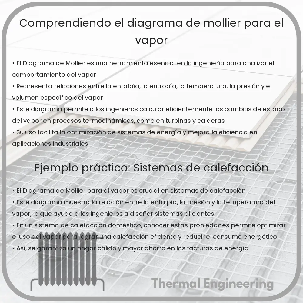 Comprendiendo el Diagrama de Mollier para el Vapor