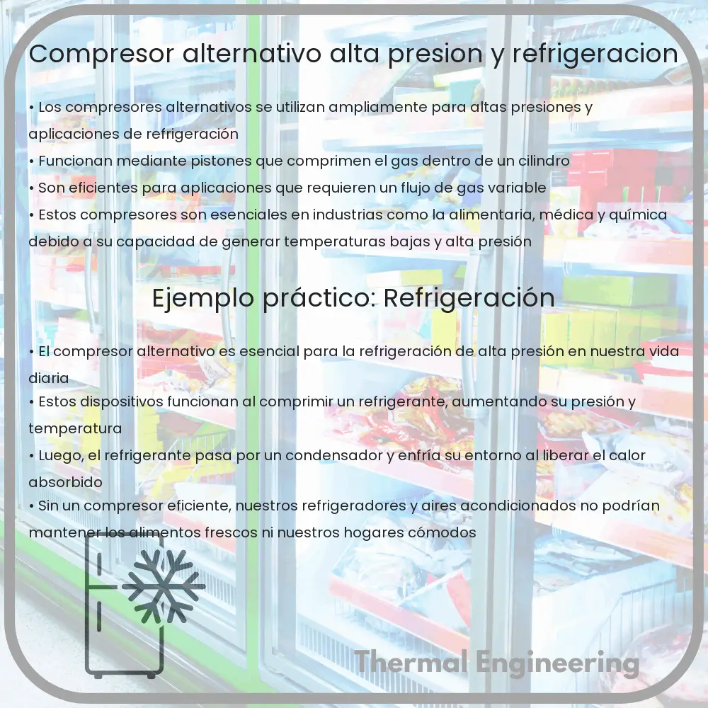 Compresor Alternativo | Alta Presión y Refrigeración