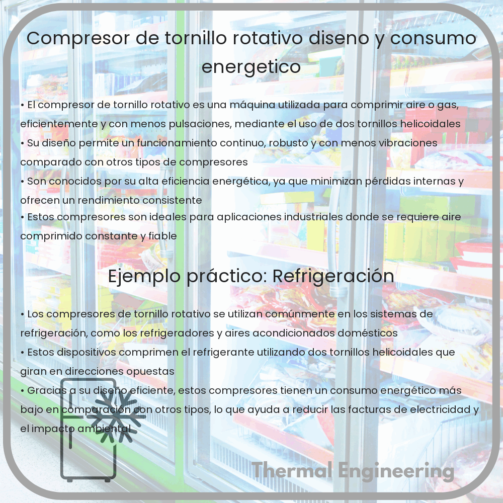 Compresor de Tornillo Rotativo | Diseño y Consumo Energético