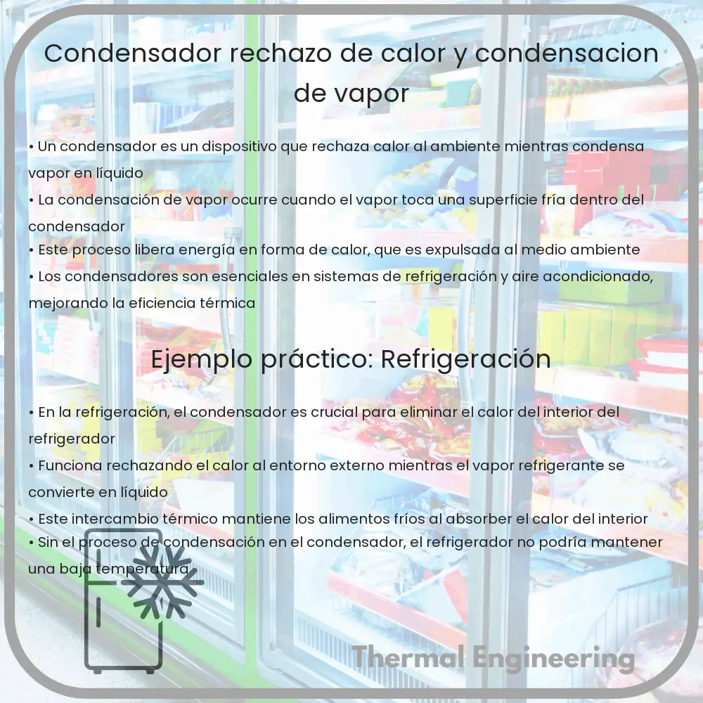Condensador: Rechazo de Calor y Condensación de Vapor