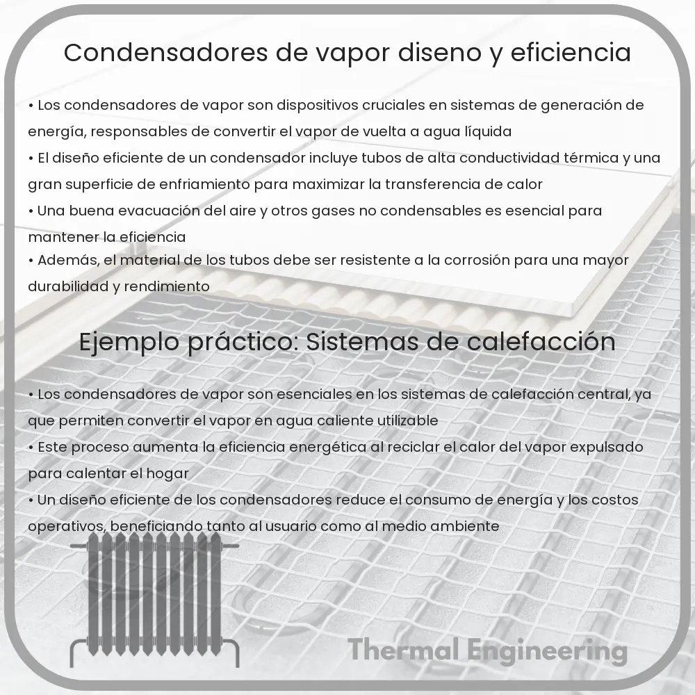 Condensadores de Vapor: Diseño y Eficiencia