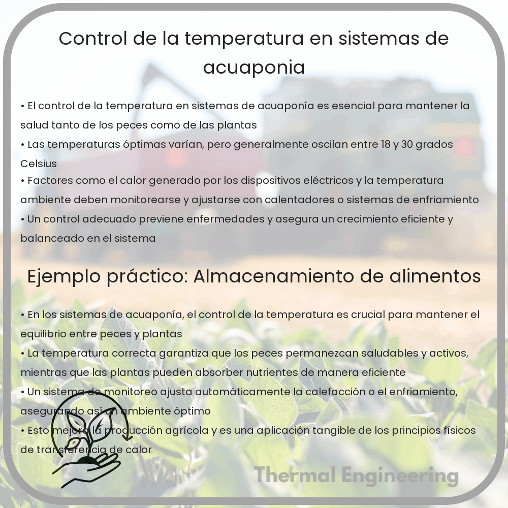 Control de la temperatura en sistemas de acuaponía