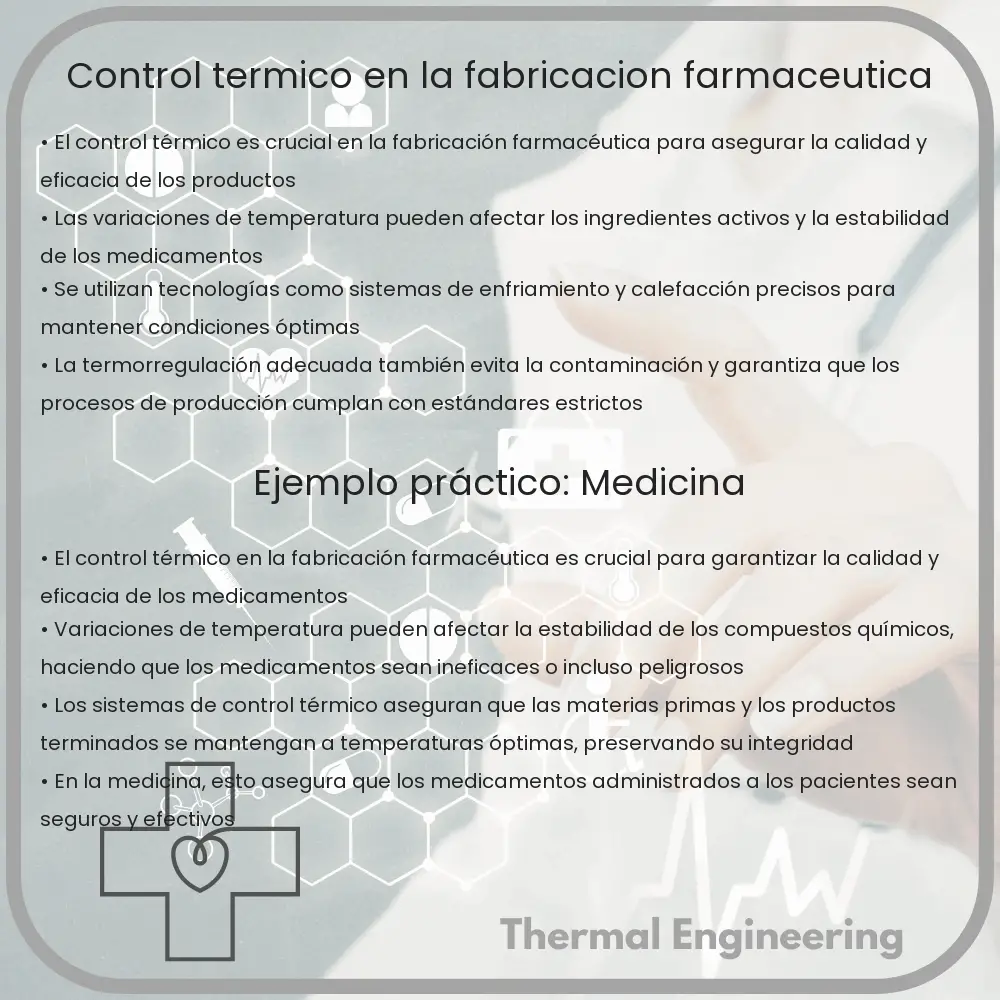 Control térmico en la fabricación farmacéutica