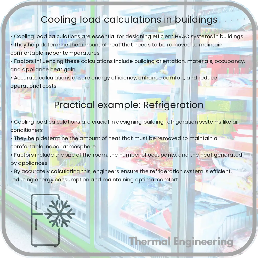 Cooling load calculations in buildings