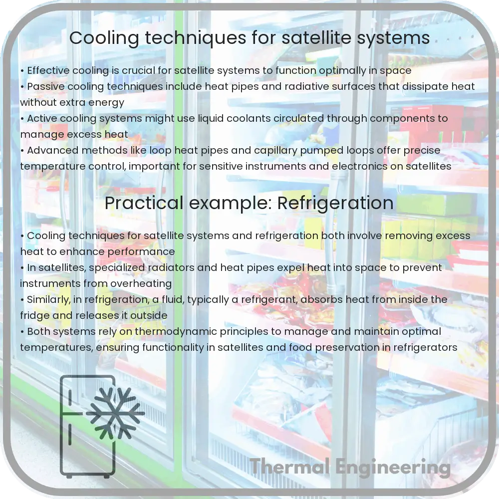 Cooling techniques for satellite systems