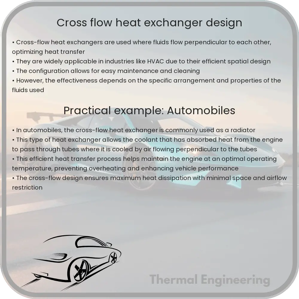 Cross-flow heat exchanger design