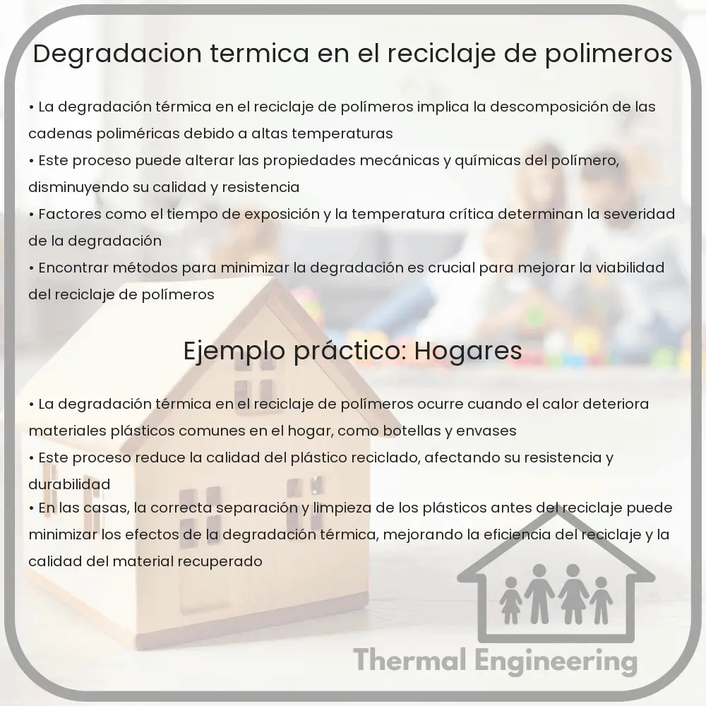 Degradación térmica en el reciclaje de polímeros
