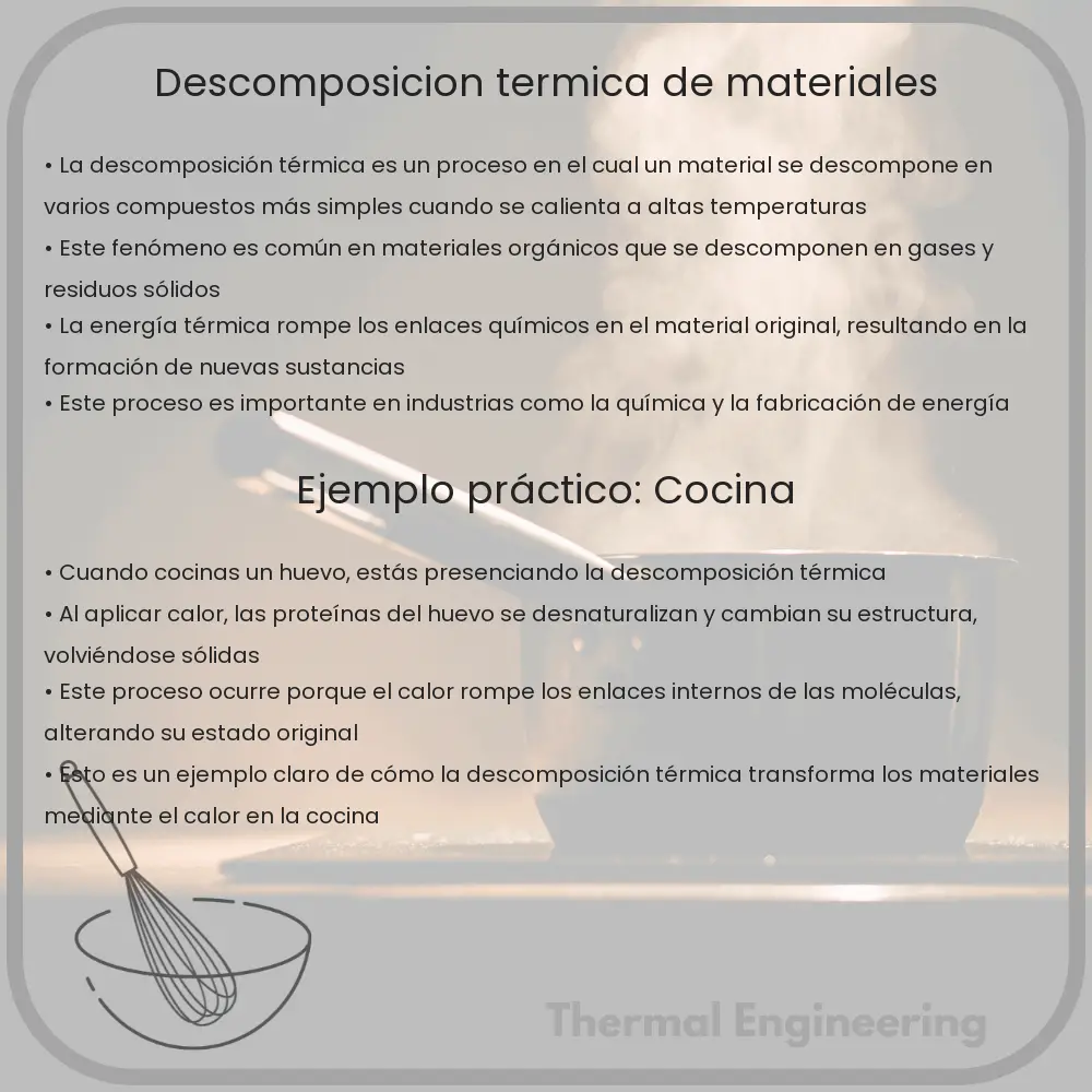 Descomposición térmica de materiales