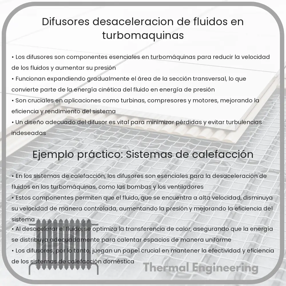 Difusores: Desaceleración de Fluidos en Turbomáquinas