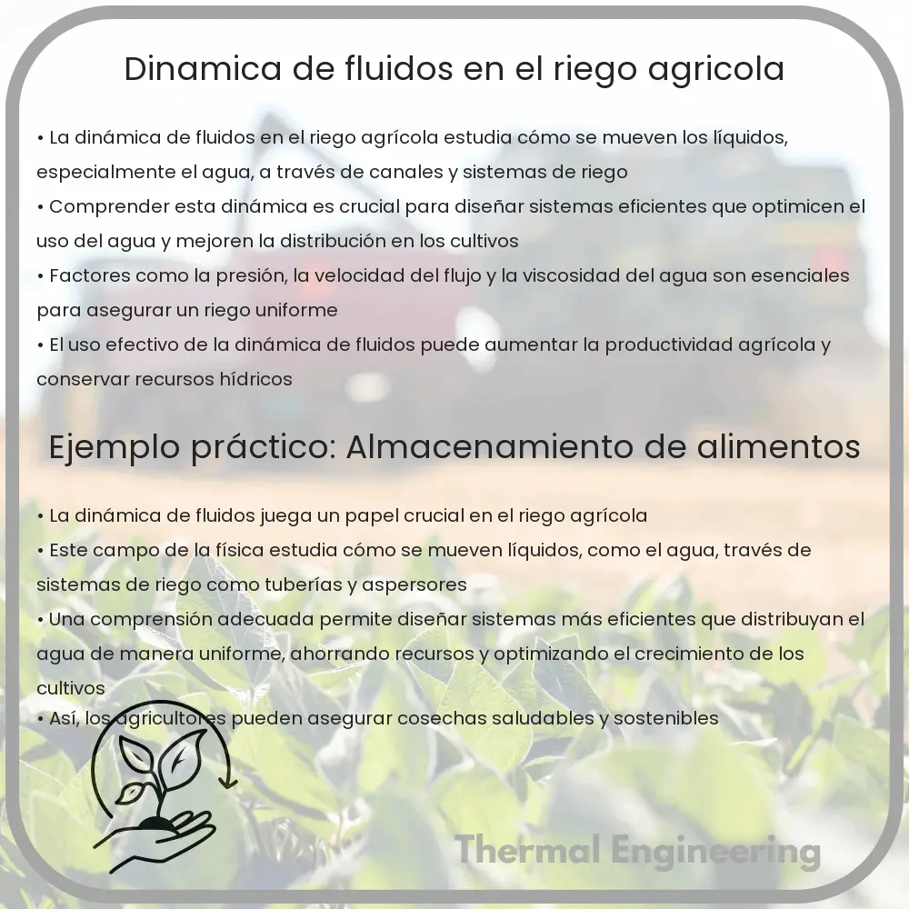 Dinámica de fluidos en el riego agrícola