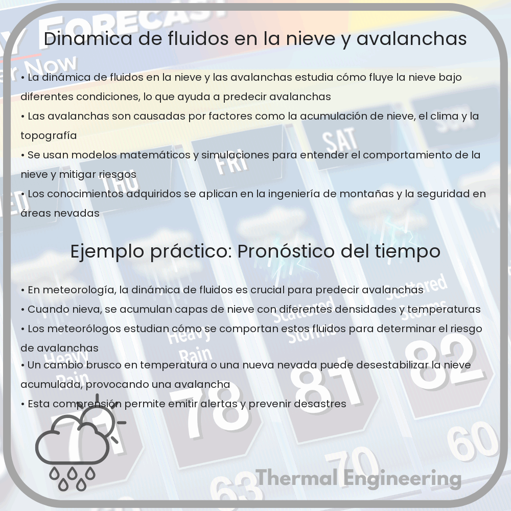 Dinámica de fluidos en la nieve y avalanchas
