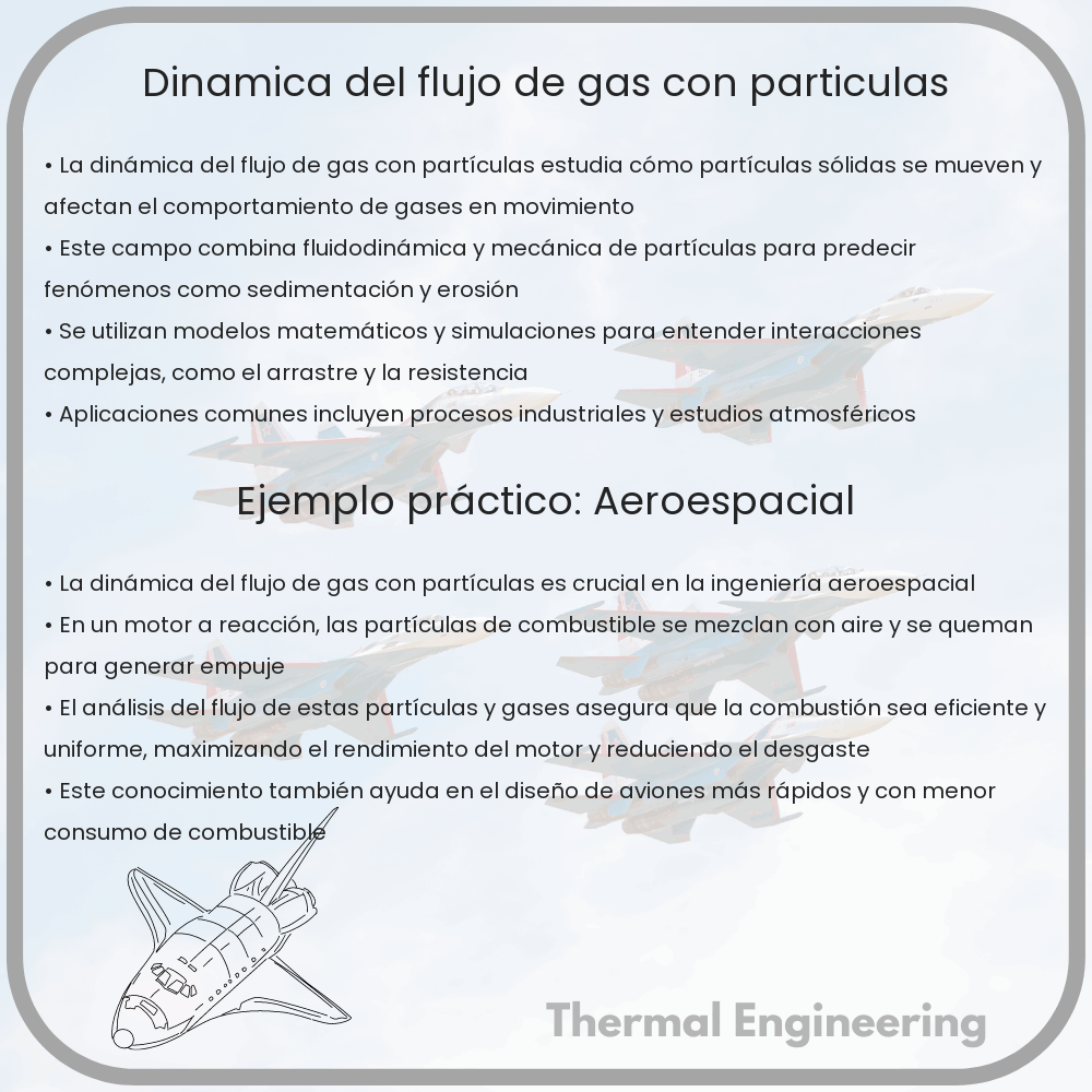 Dinámica del flujo de gas con partículas