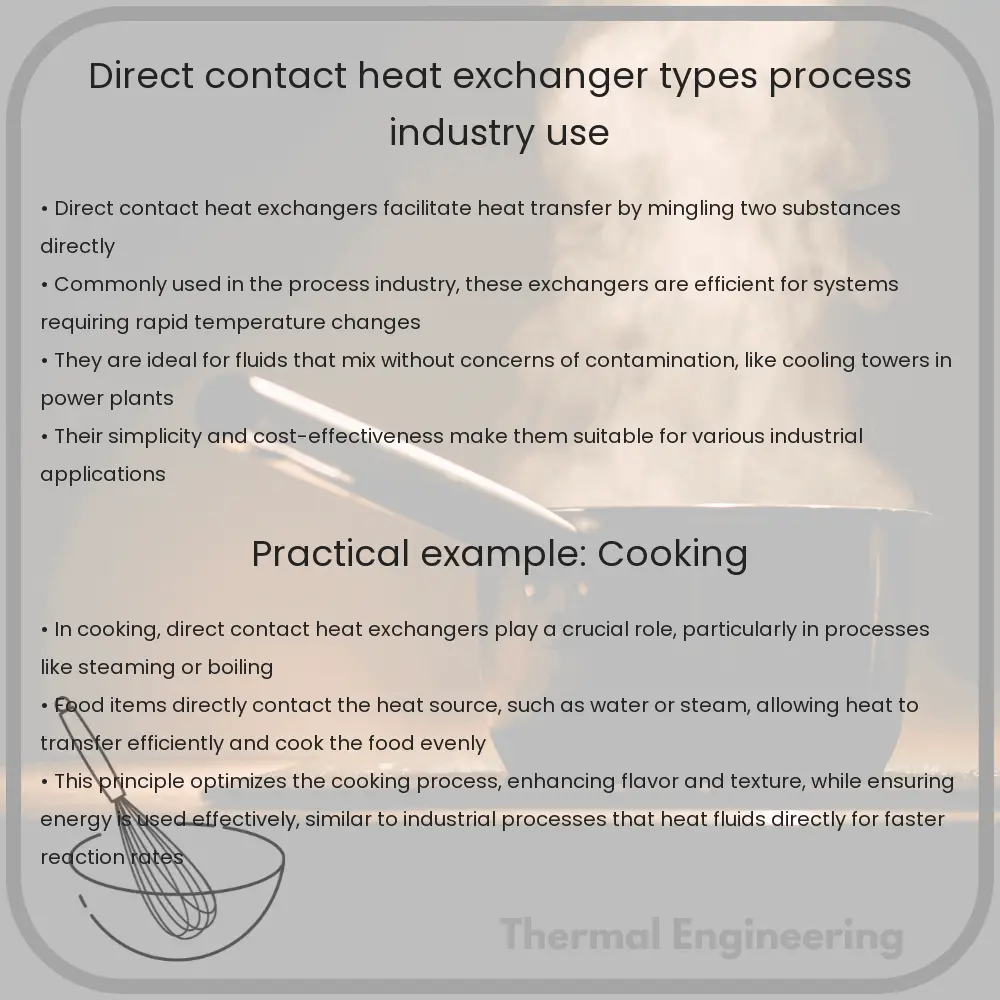 Direct Contact Heat Exchanger | Types, Process Industry Use