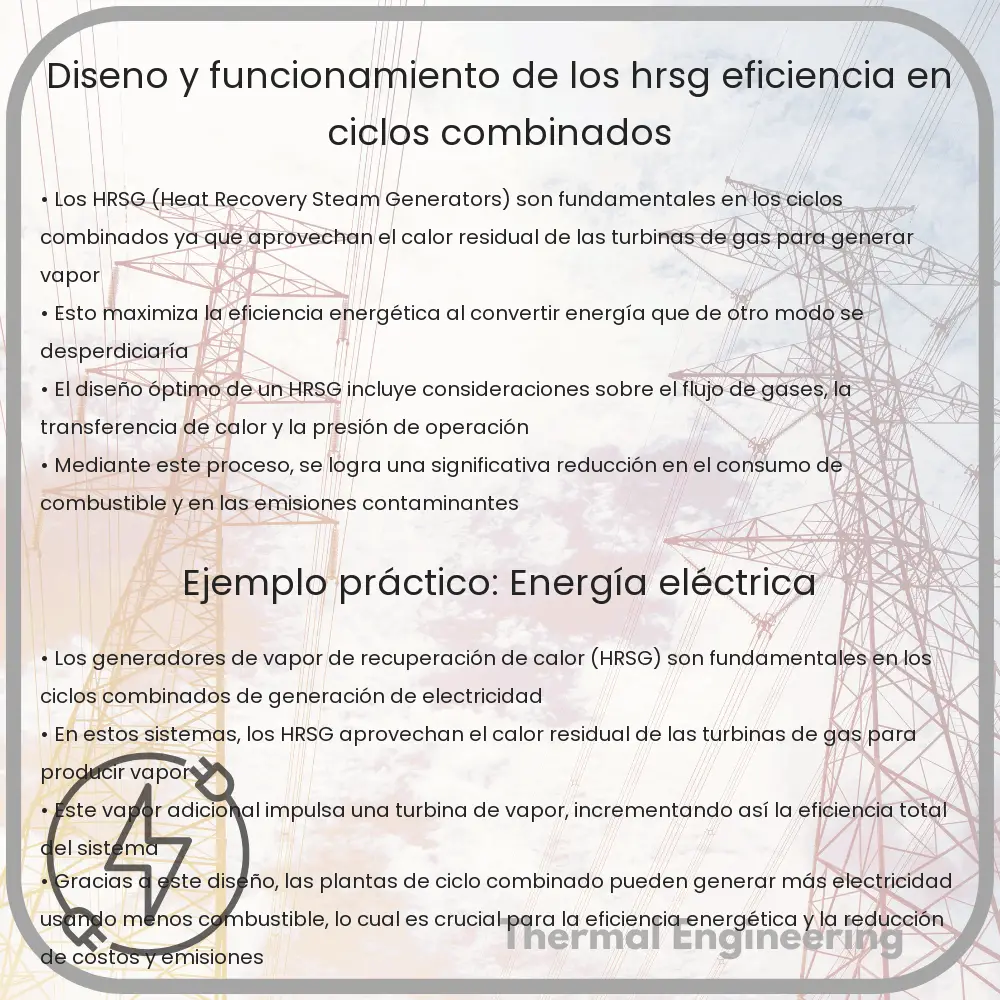 Diseño y Funcionamiento de los HRSG: Eficiencia en Ciclos Combinados