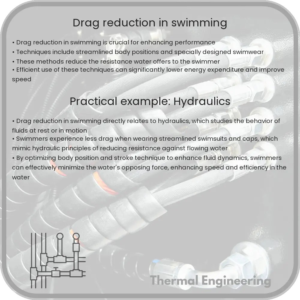 Drag reduction in swimming