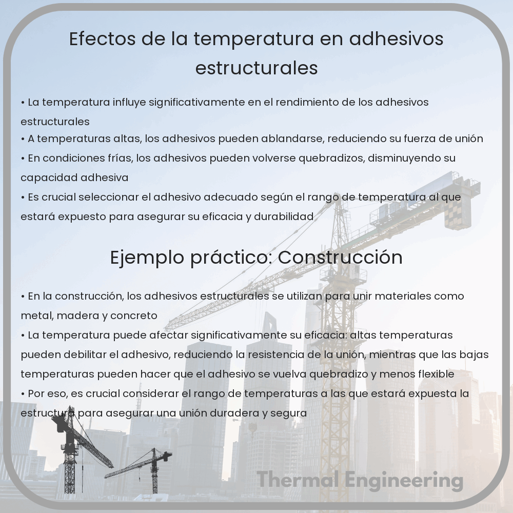 Efectos de la temperatura en adhesivos estructurales