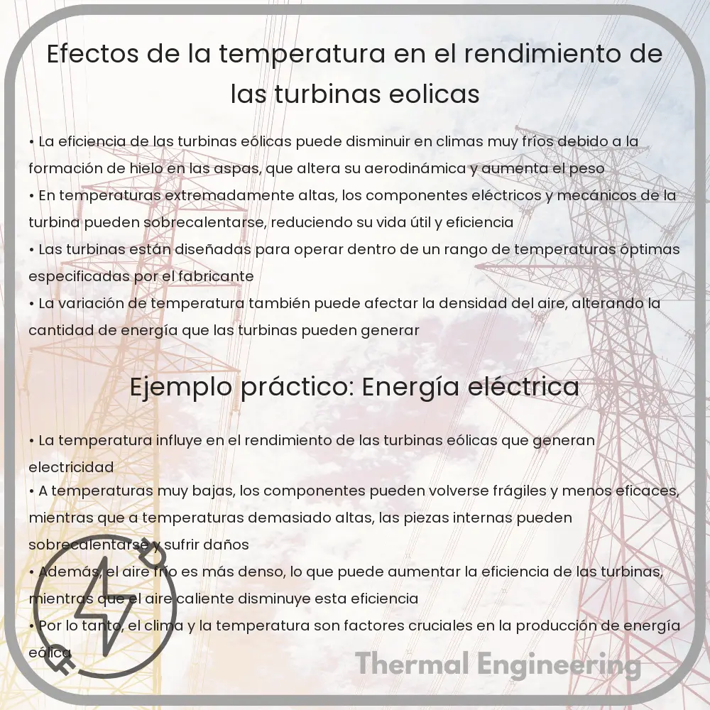 Efectos de la temperatura en el rendimiento de las turbinas eólicas