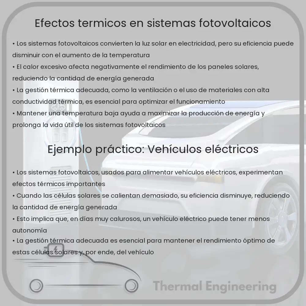Efectos térmicos en sistemas fotovoltaicos