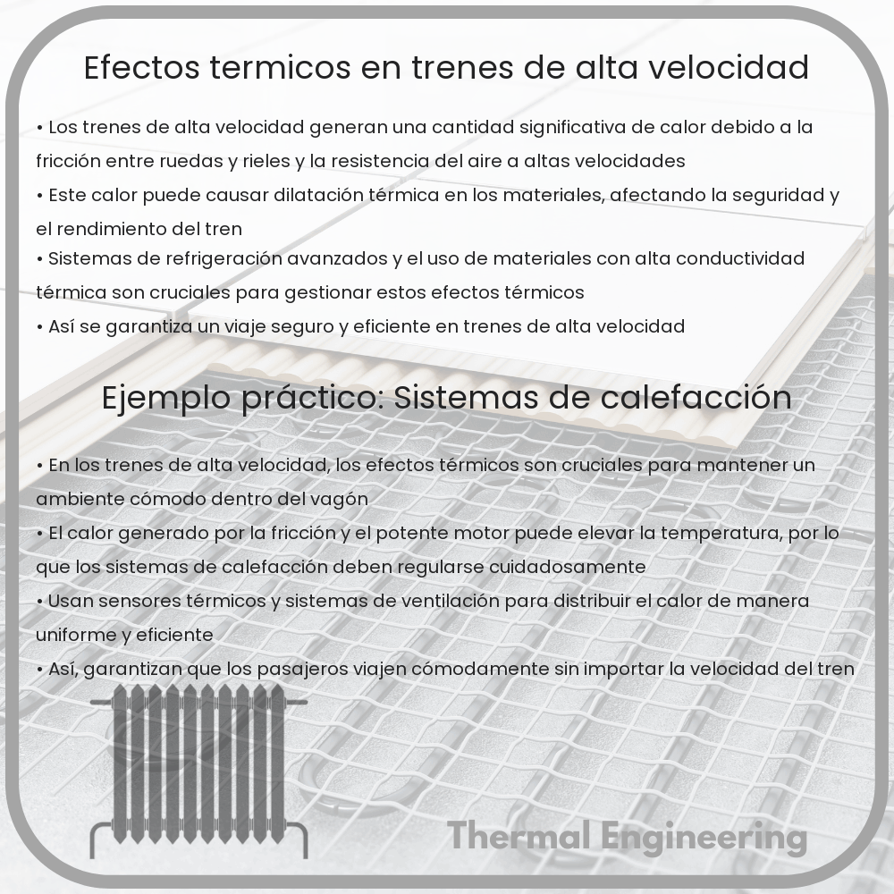 Efectos térmicos en trenes de alta velocidad