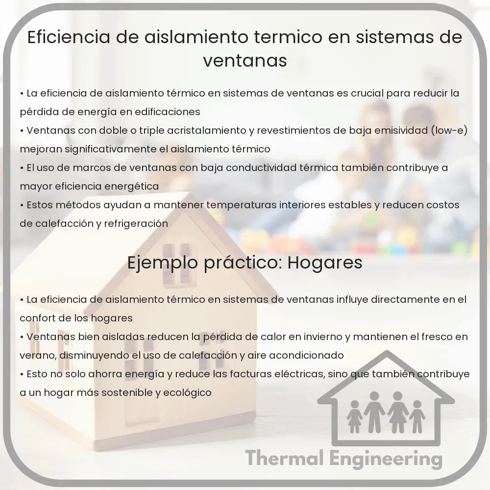 Eficiencia de aislamiento térmico en sistemas de ventanas