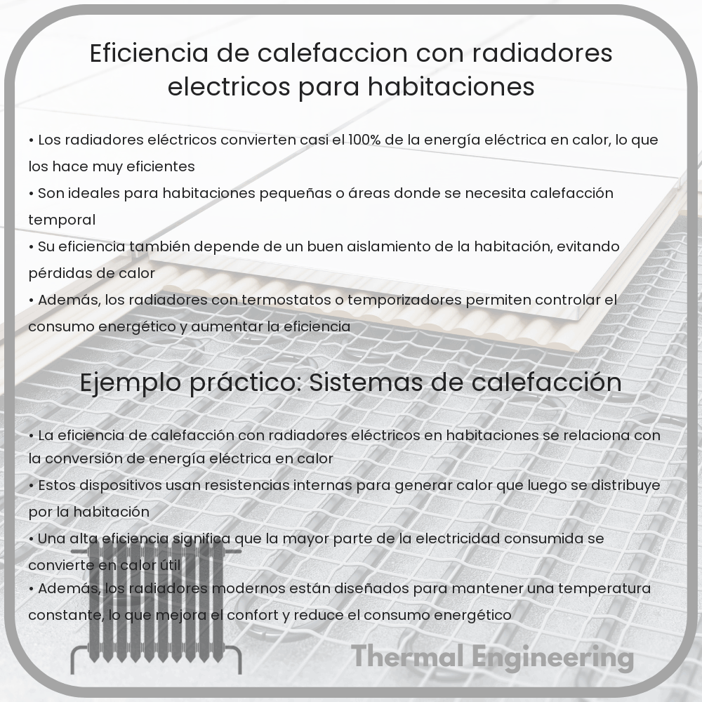 Eficiencia de Calefacción con Radiadores Eléctricos para Habitaciones
