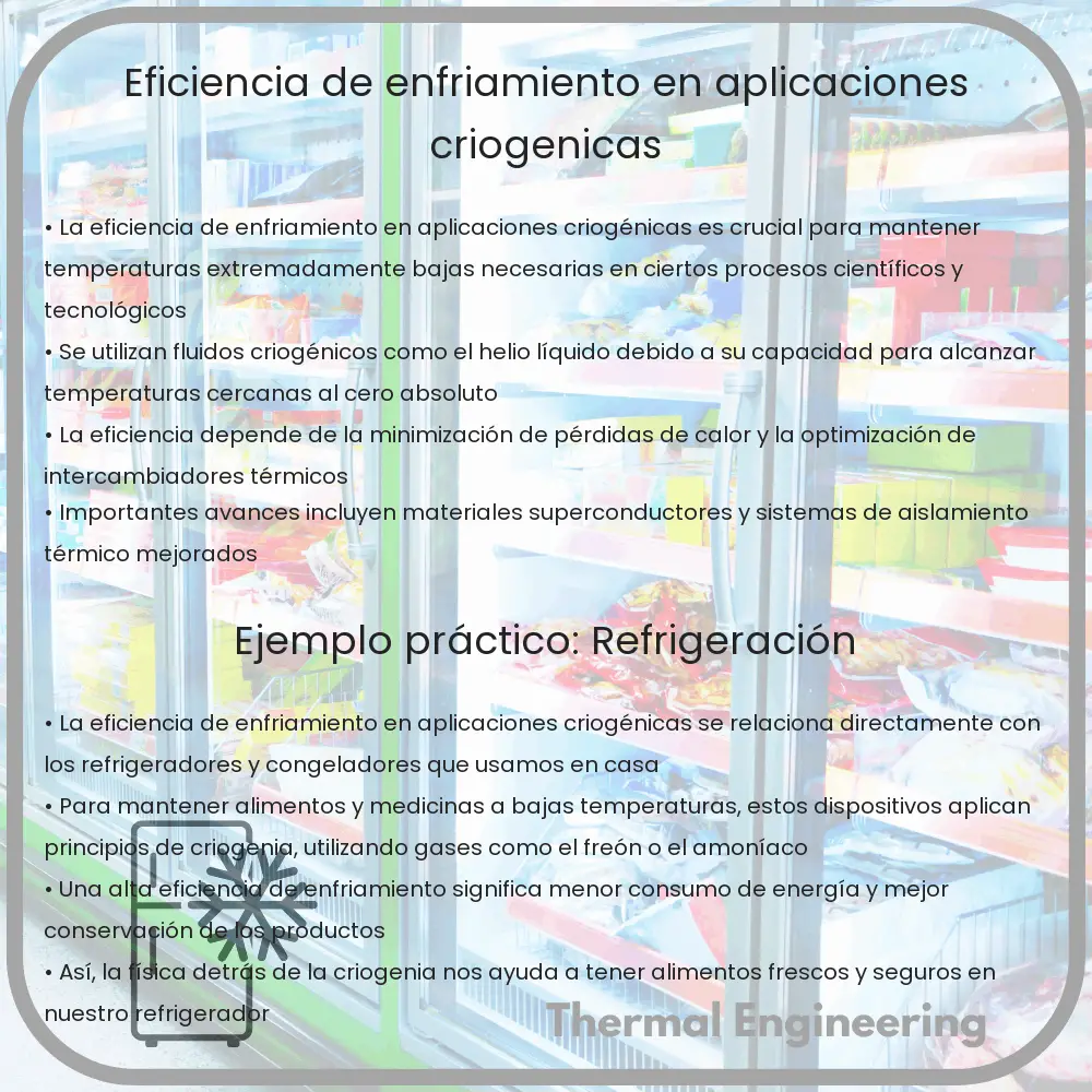 Eficiencia de enfriamiento en aplicaciones criogénicas