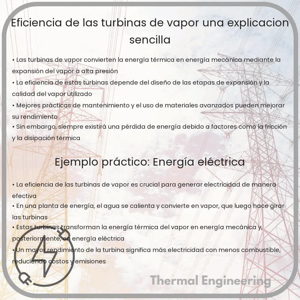 Eficiencia de las Turbinas de Vapor: Una Explicación Sencilla
