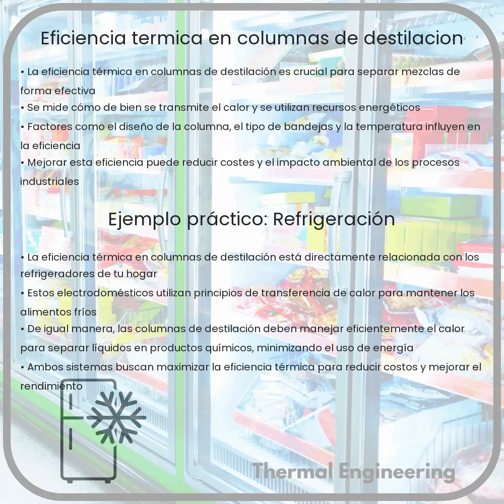 Eficiencia térmica en columnas de destilación