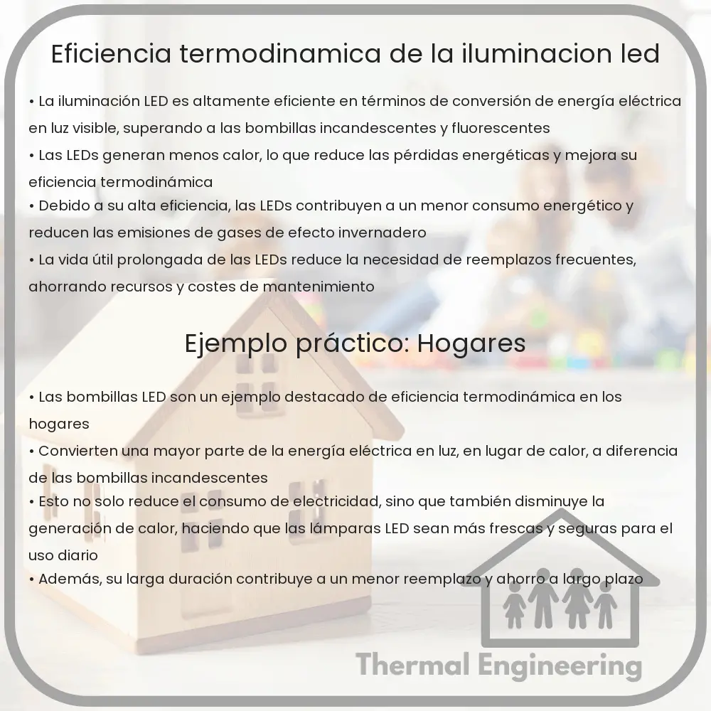 Eficiencia termodinámica de la iluminación LED