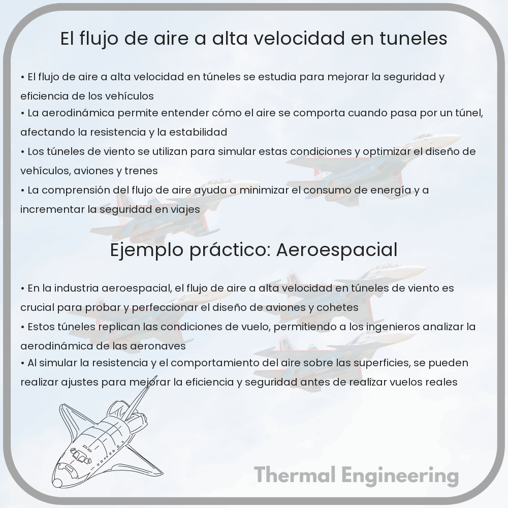 El flujo de aire a alta velocidad en túneles