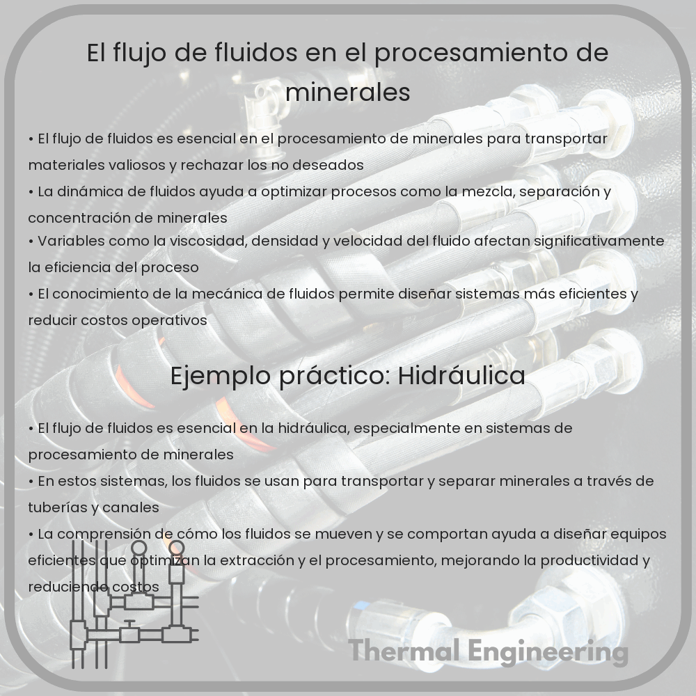 El flujo de fluidos en el procesamiento de minerales