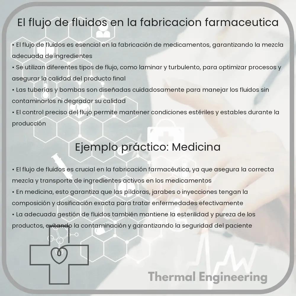 El flujo de fluidos en la fabricación farmacéutica