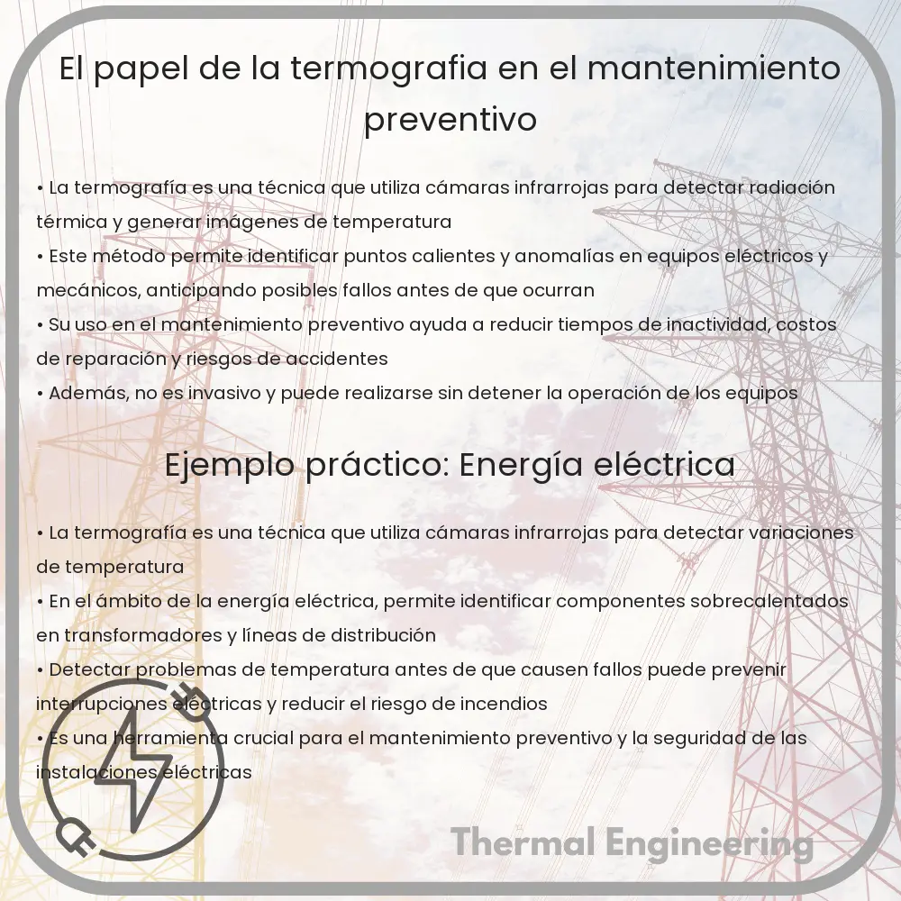 El papel de la termografía en el mantenimiento preventivo