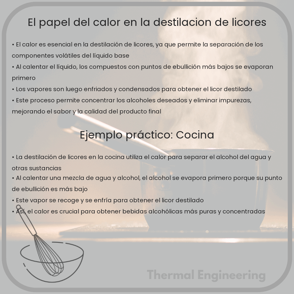 El papel del calor en la destilación de licores