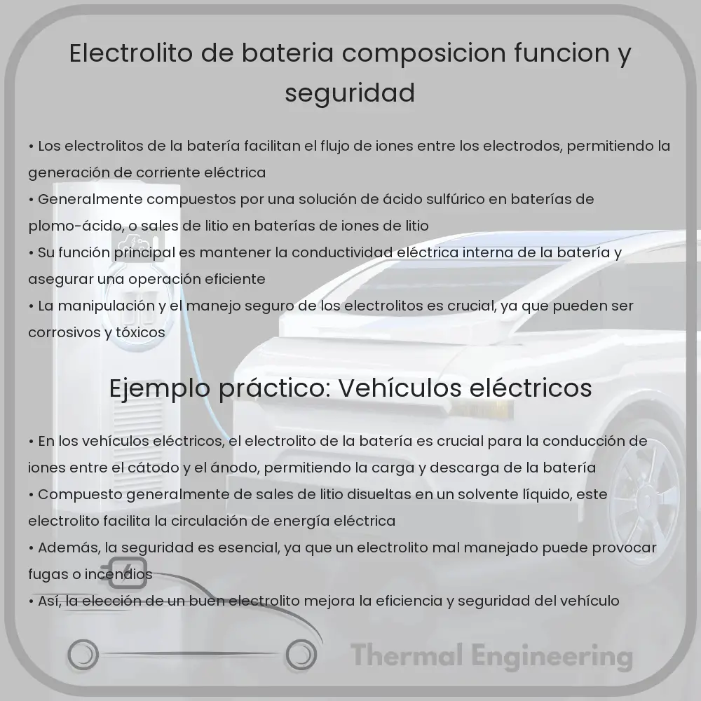 Electrolito de Batería | Composición, Función y Seguridad
