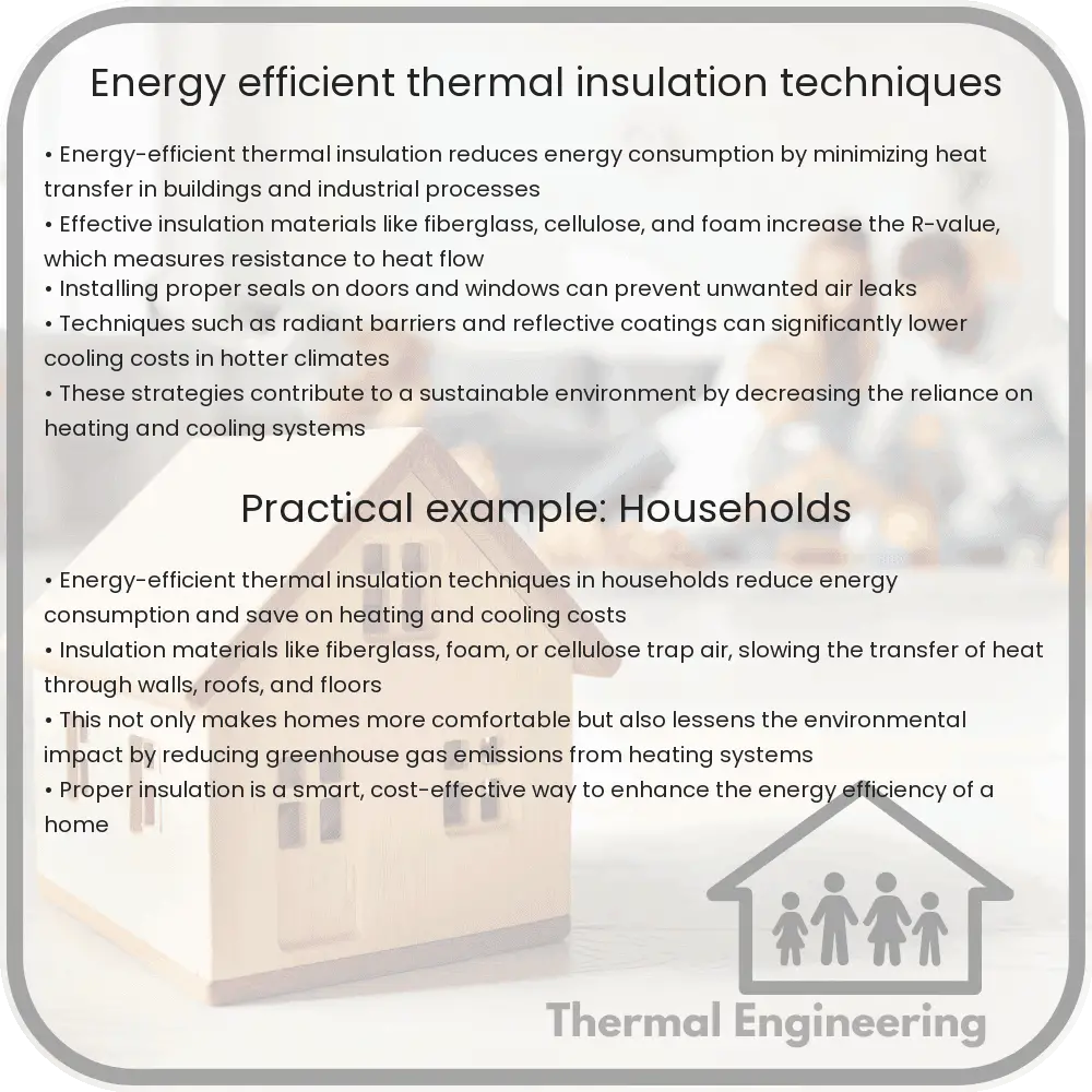 Energy-efficient thermal insulation techniques