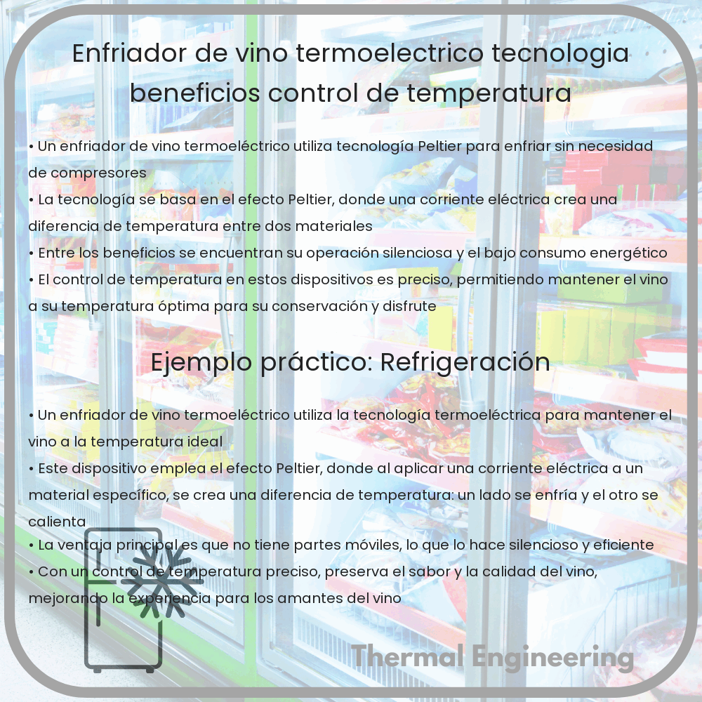 Enfriador de Vino Termoeléctrico | Tecnología, Beneficios, Control de Temperatura