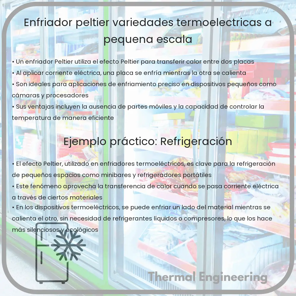 Enfriador Peltier | Variedades Termoeléctricas a Pequeña Escala