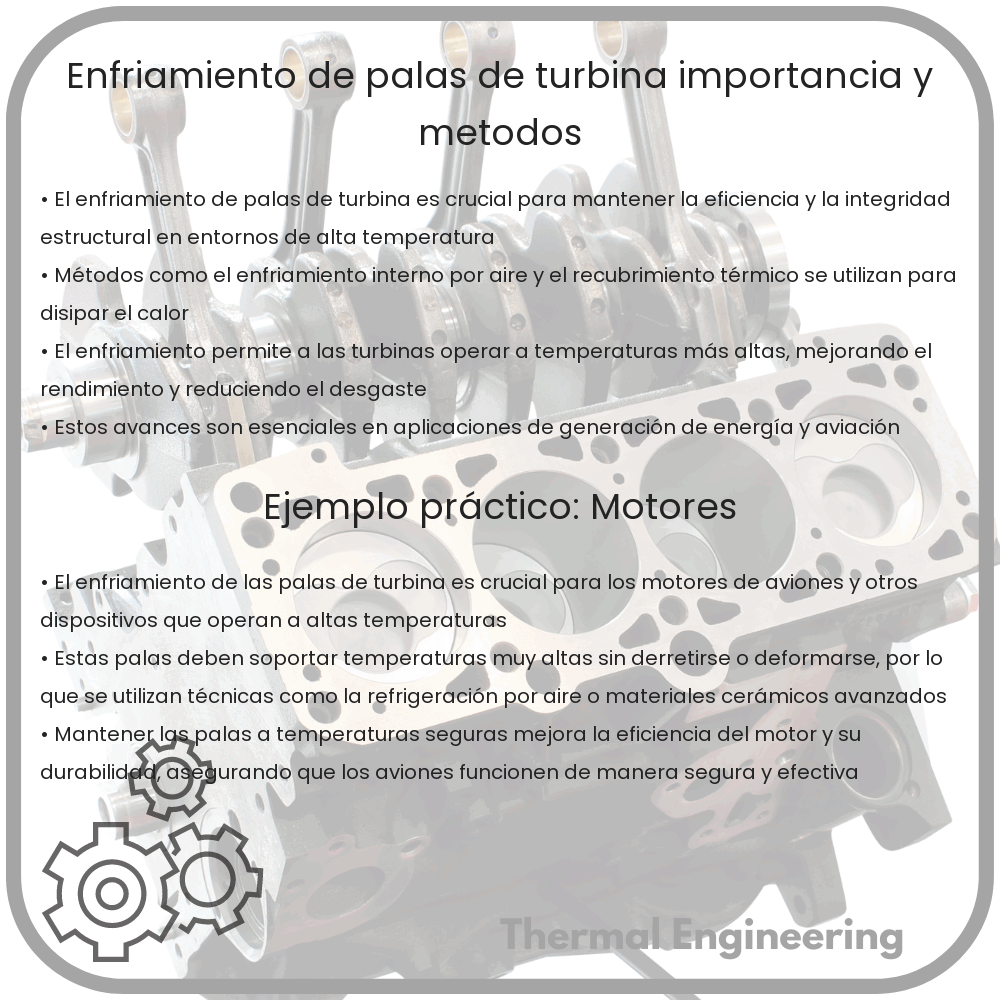 Enfriamiento de Palas de Turbina | Importancia y Métodos
