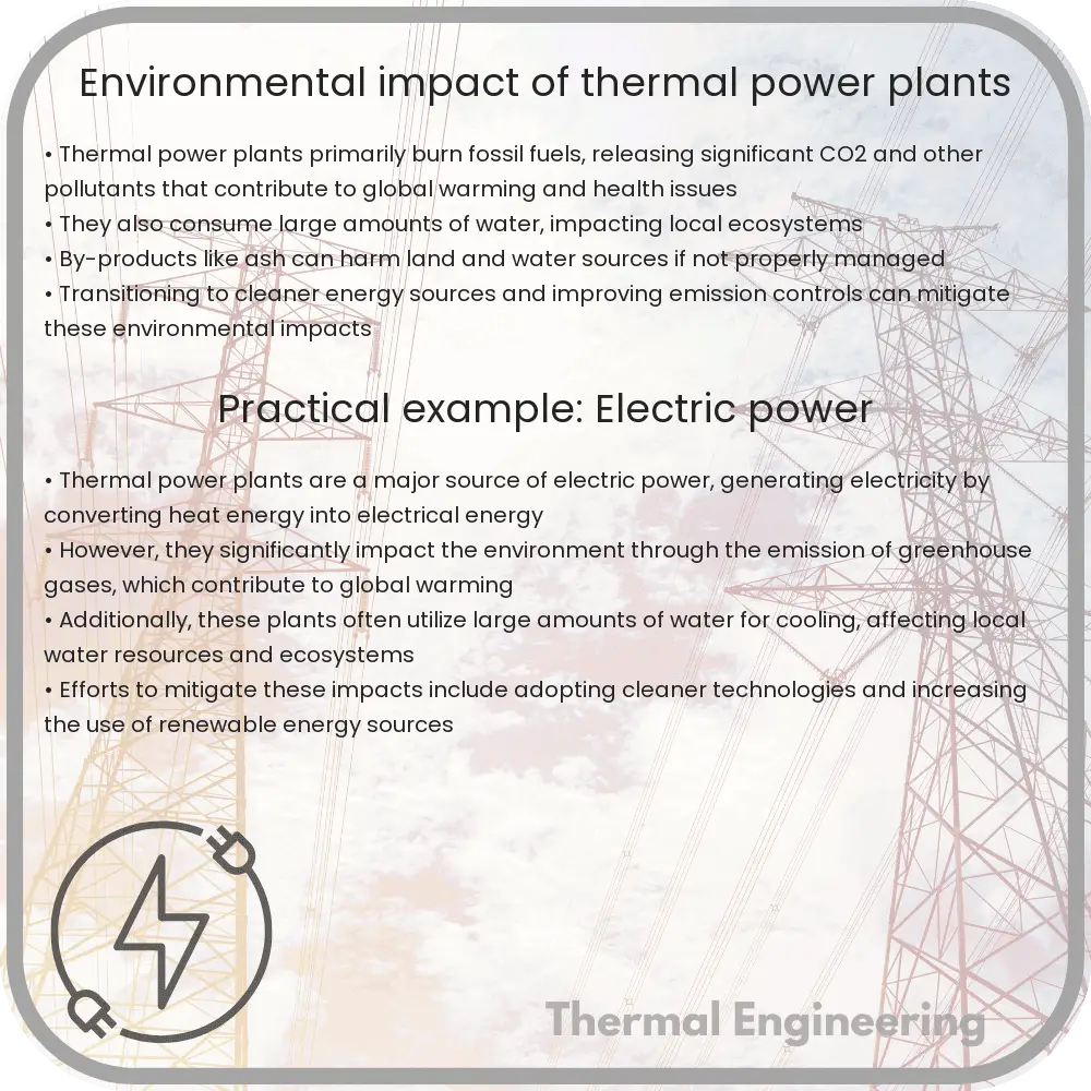 Environmental impact of thermal power plants