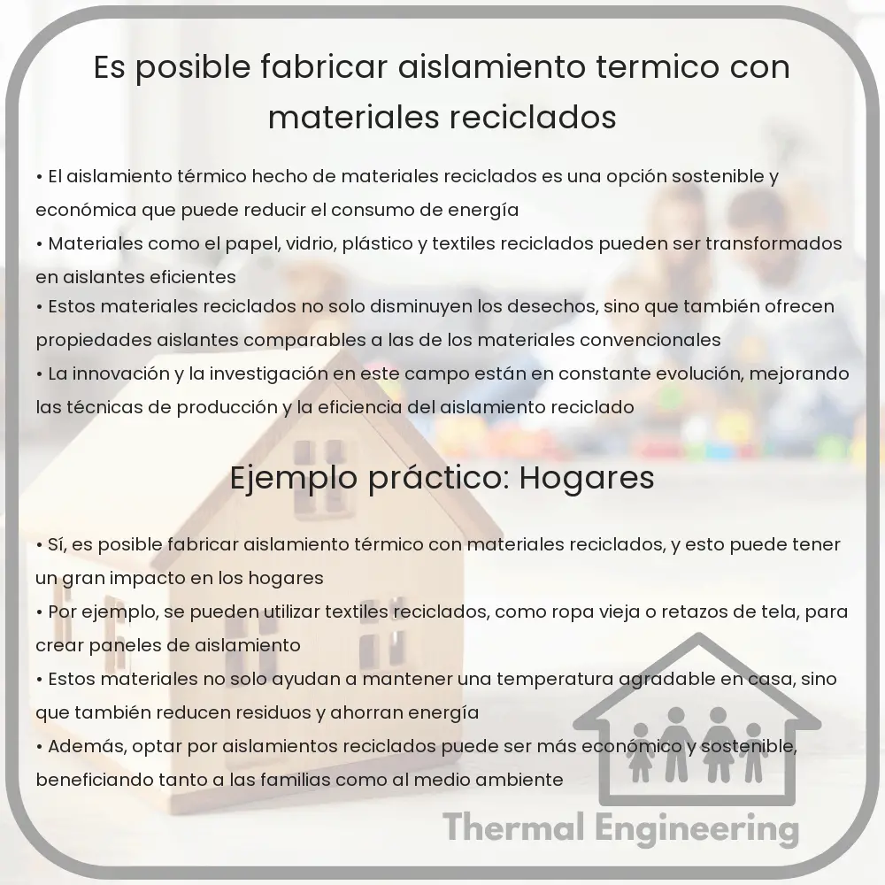 ¿Es posible fabricar aislamiento térmico con materiales reciclados?