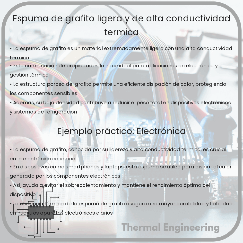 Espuma de Grafito: Ligera y de Alta Conductividad Térmica