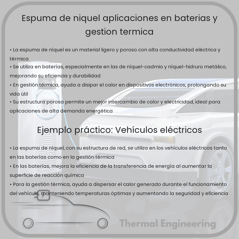 Espuma de Níquel | Aplicaciones en Baterías y Gestión Térmica