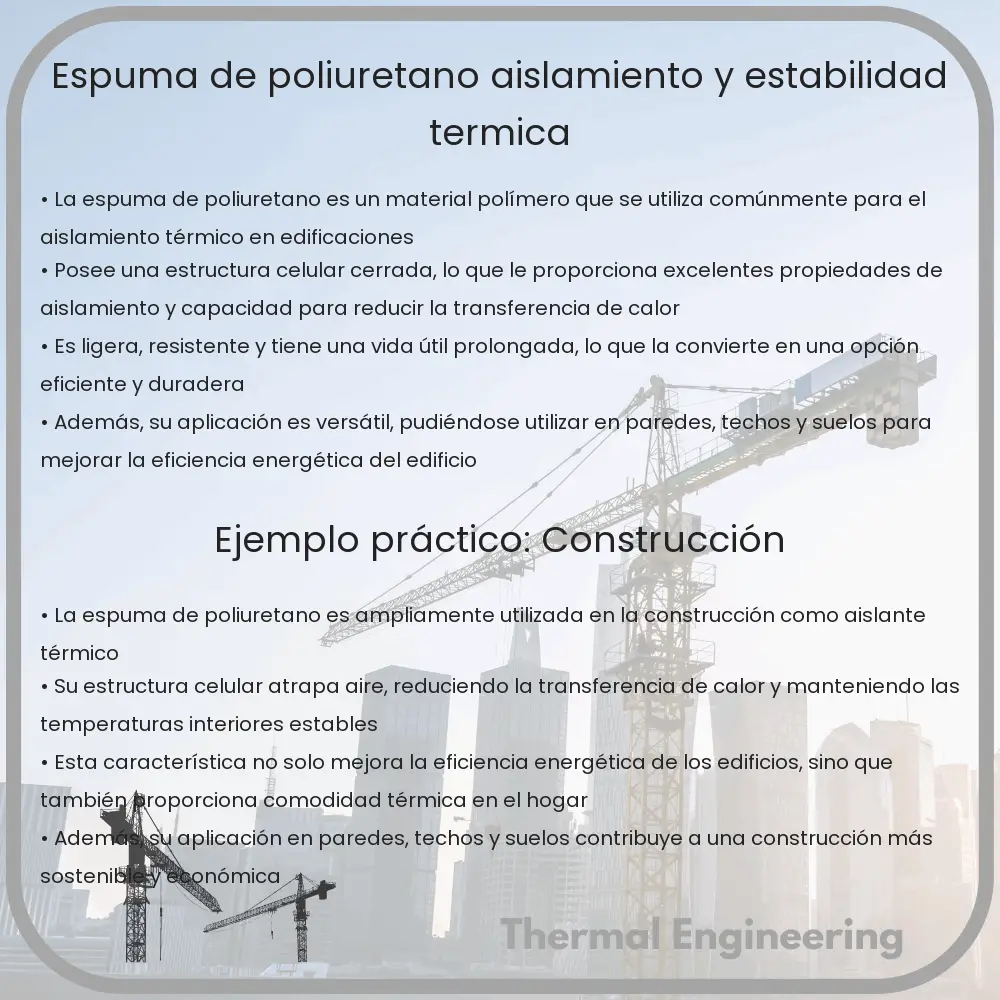 Espuma de Poliuretano | Aislamiento y Estabilidad Térmica
