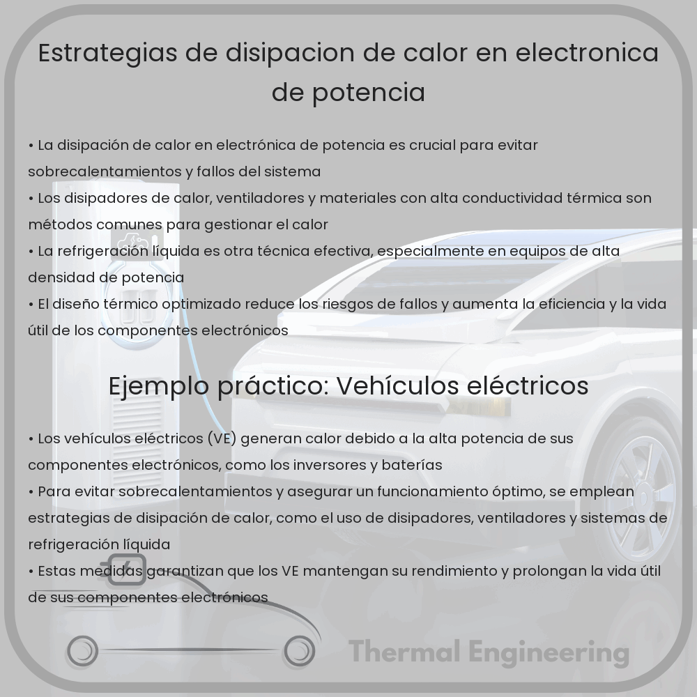 Estrategias de disipación de calor en electrónica de potencia