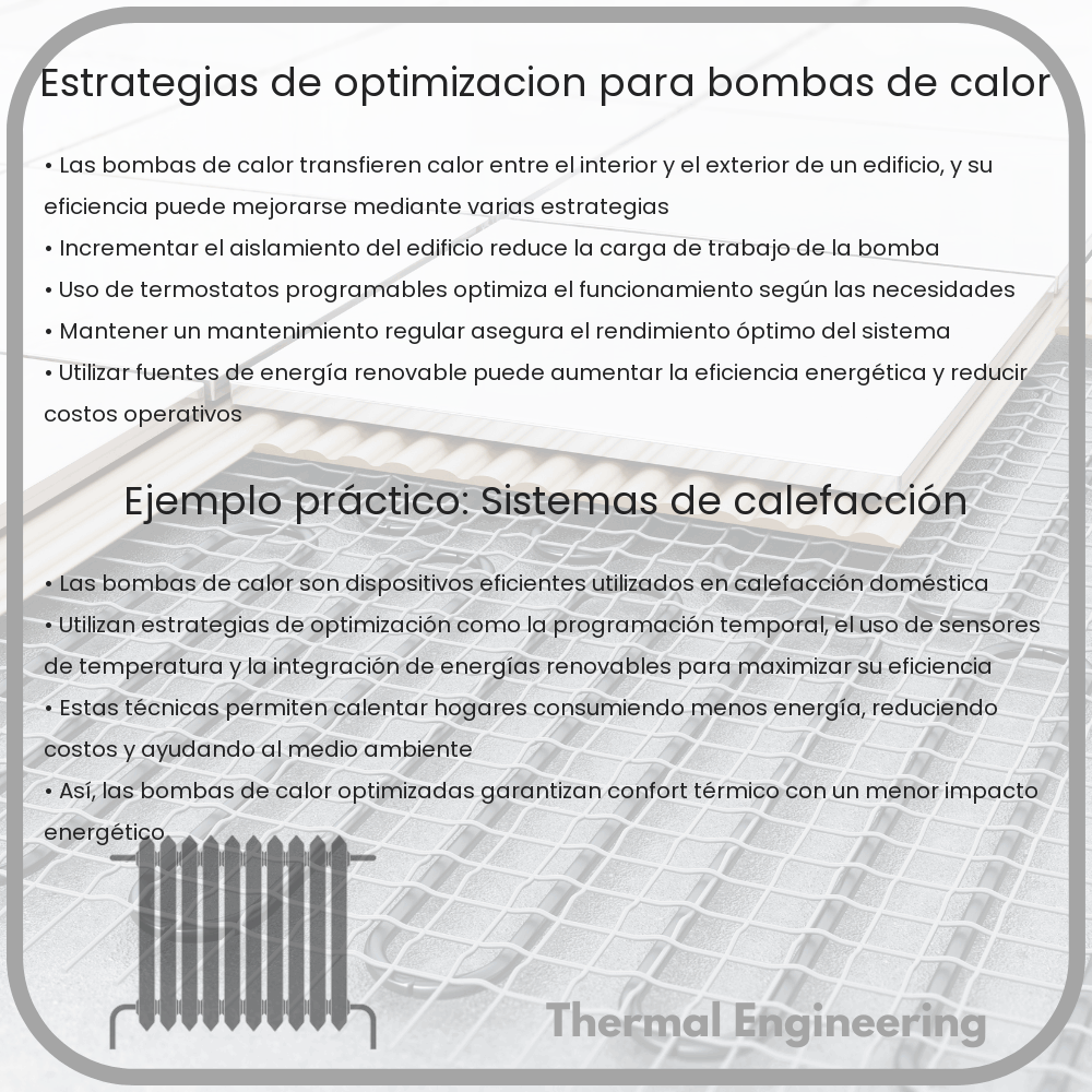 Estrategias de optimización para bombas de calor