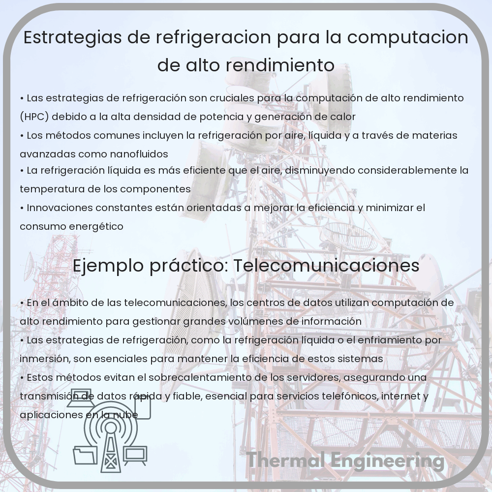 Estrategias de refrigeración para la computación de alto rendimiento