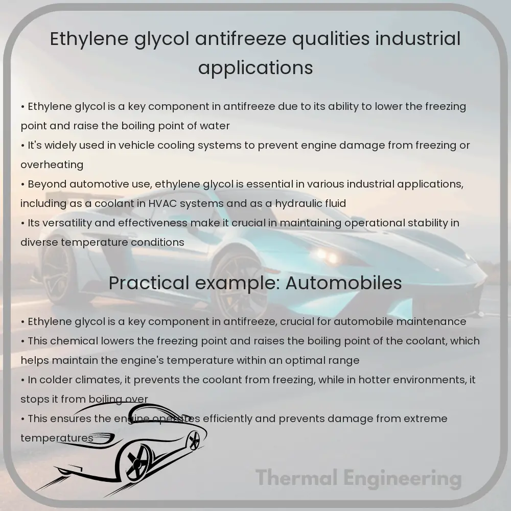 Ethylene Glycol | Antifreeze Qualities, Industrial Applications