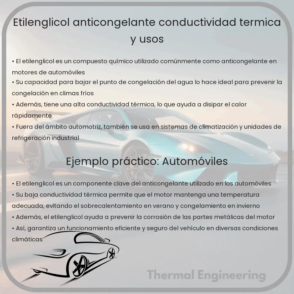 Etilenglicol | Anticongelante, Conductividad Térmica y Usos